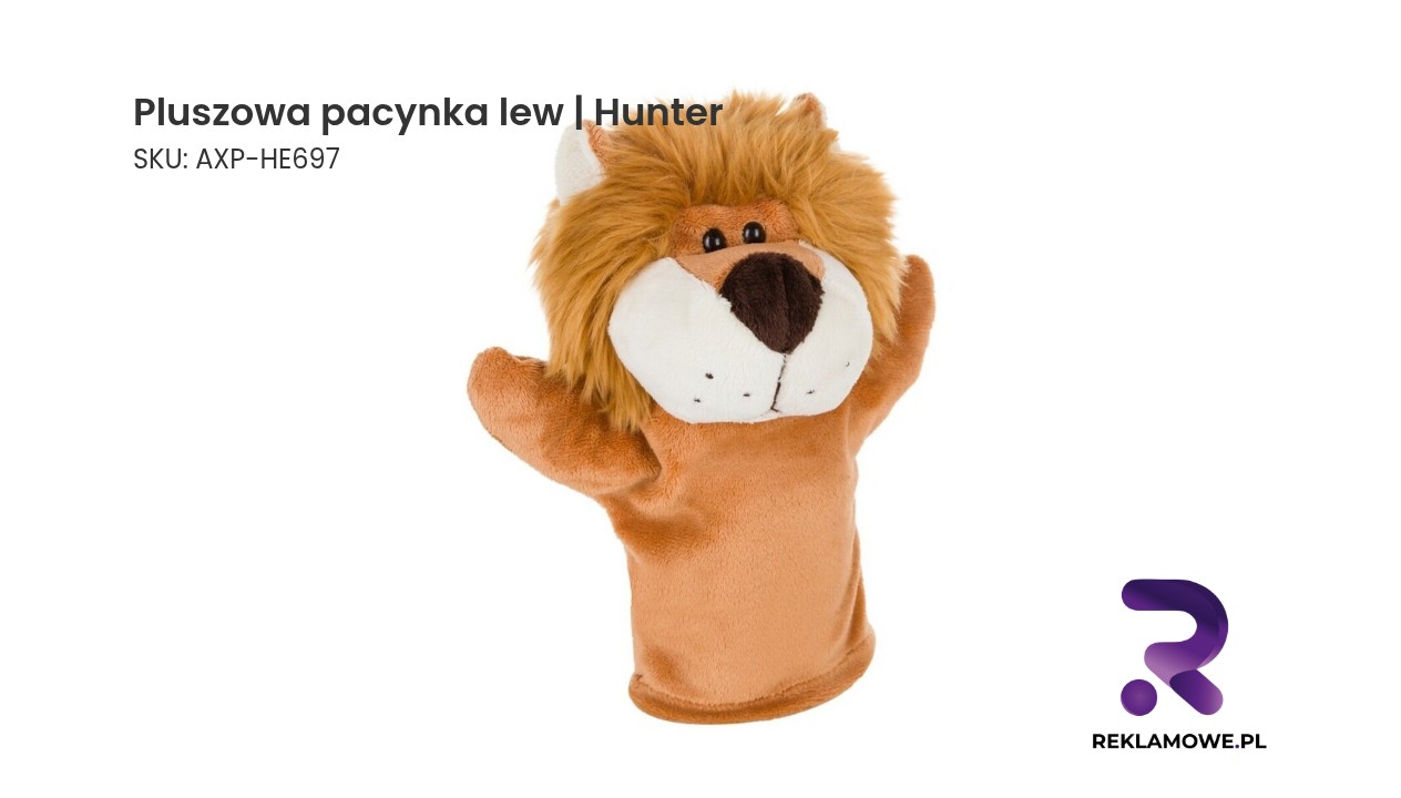 Pluszowa pacynka w kształcie lwa marki Hunter
