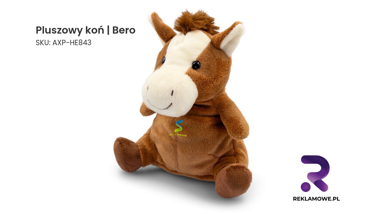 Pluszowy koń marki Bero w kolorze brązowym