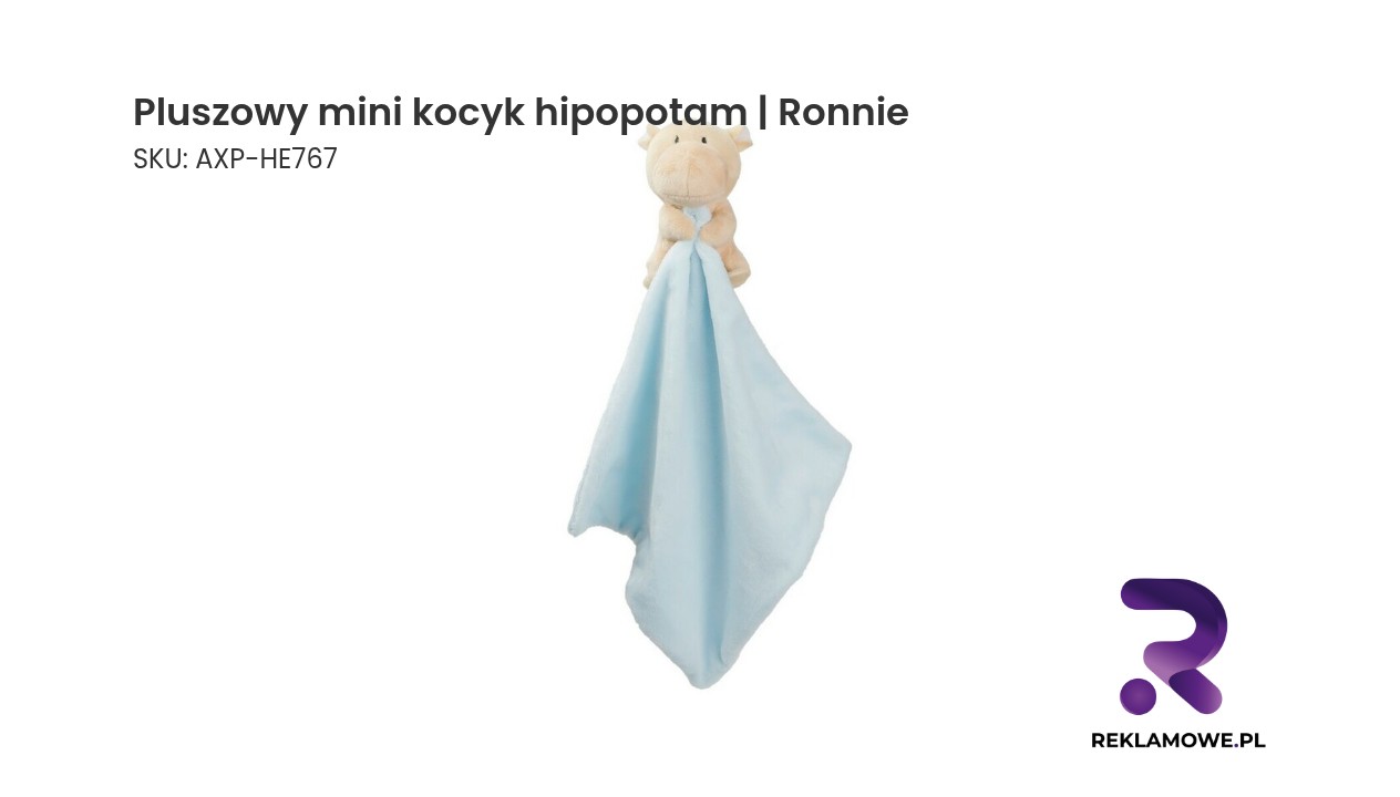 Pluszowy mini kocyk hipopotam Ronnie