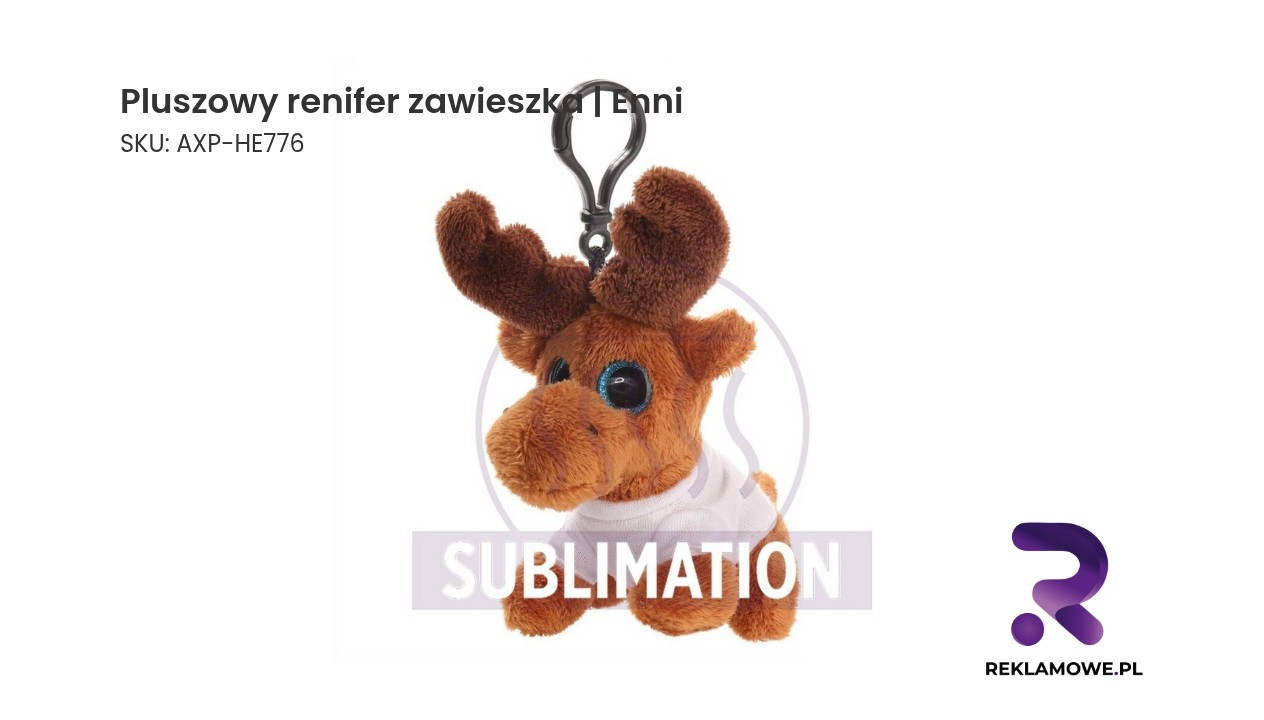 Pluszowy renifer zawieszka Enni na świąteczne dekoracje