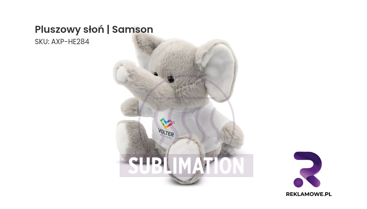 Pluszowy słoń o imieniu Samson