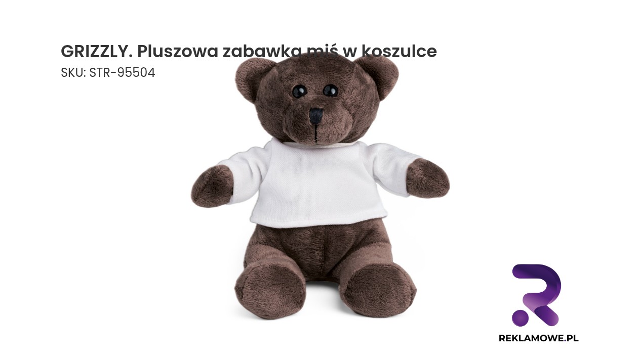 GRIZZLY. Pluszowa zabawka miś w koszulce GRIZZLY pluszowa zabawka miś w koszulce