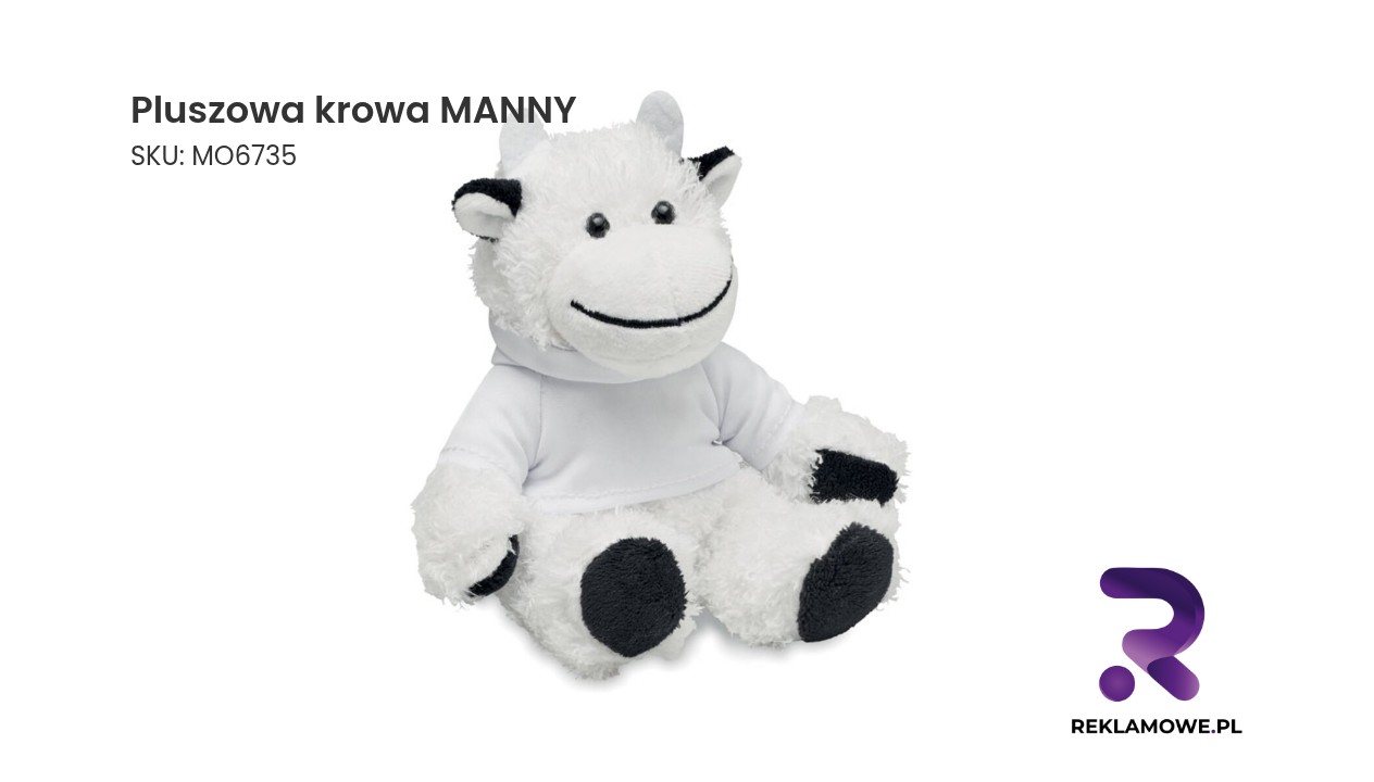 Pluszowa krowa MANNY Pluszowa krowa MANNY – miękka przytulanka dla dzieci