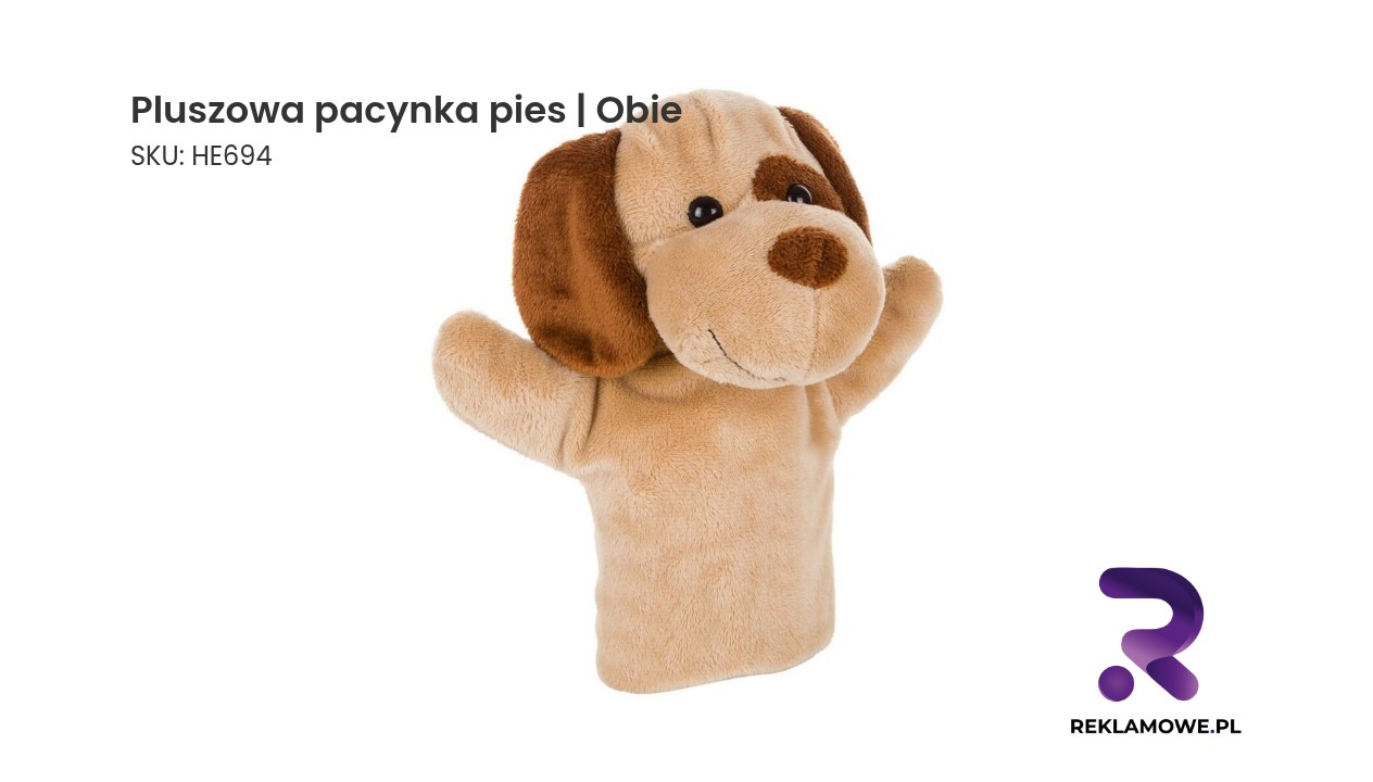 Pluszowa pacynka w kształcie psa marki Obie