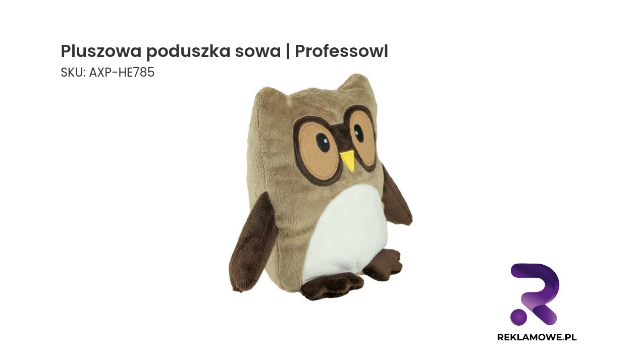 Pluszowa poduszka w kształcie sowy Professowl
