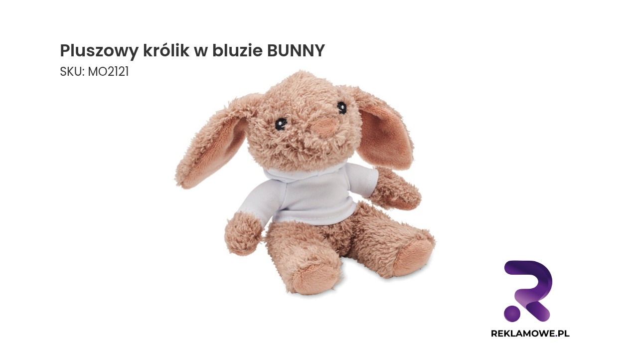 Pluszowy królik w bluzie BUNNY Pluszowy królik w bluzie BUNNY – miękka przytulanka dla dzieci