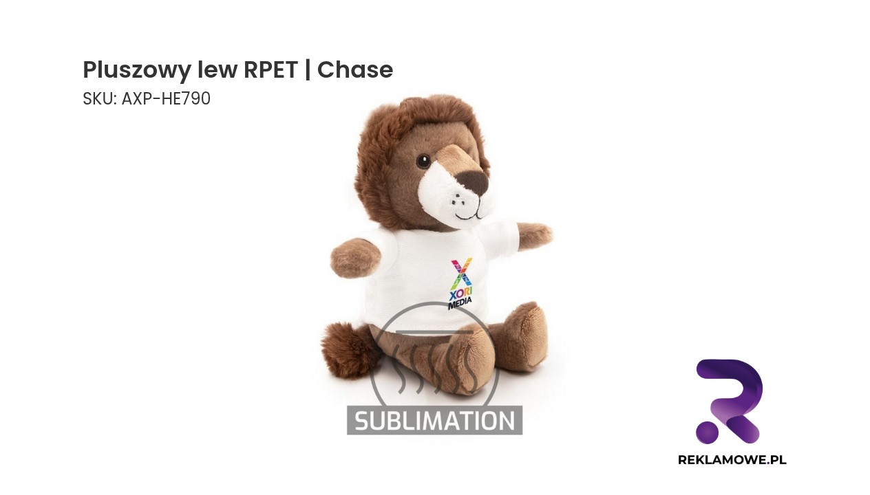 Pluszowy lew RPET | Chase Pluszowy lew RPET Chase – ekologiczna maskotka z recyklingu