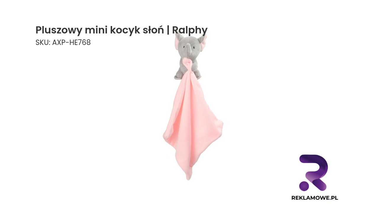 Pluszowy mini kocyk w kształcie słonia marki Ralphy