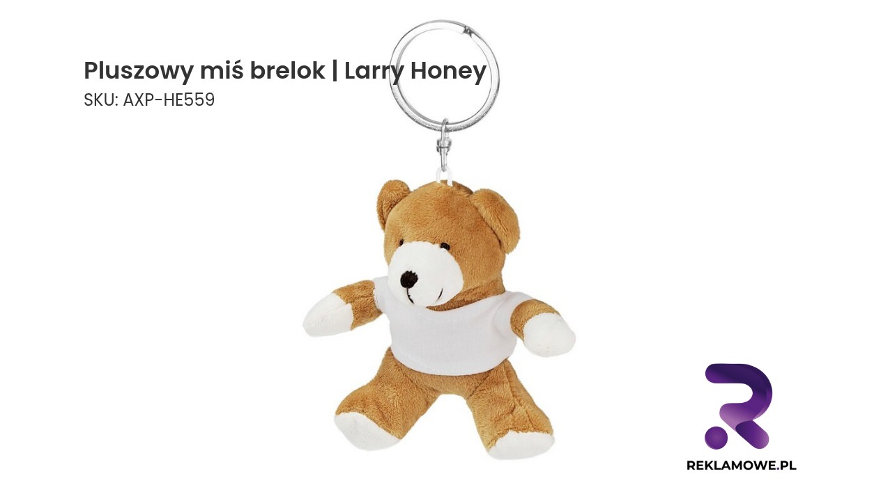 Pluszowy miś, brelok | Larry Honey Pluszowy miś brelok Larry Honey – miękki breloczek do kluczy i plecaka