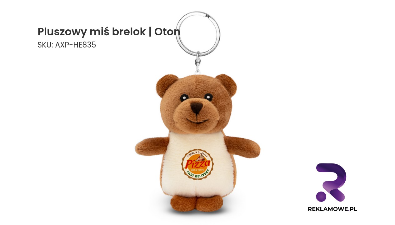 Pluszowy miś brelok Oton – brelok w kształcie pluszowego misia