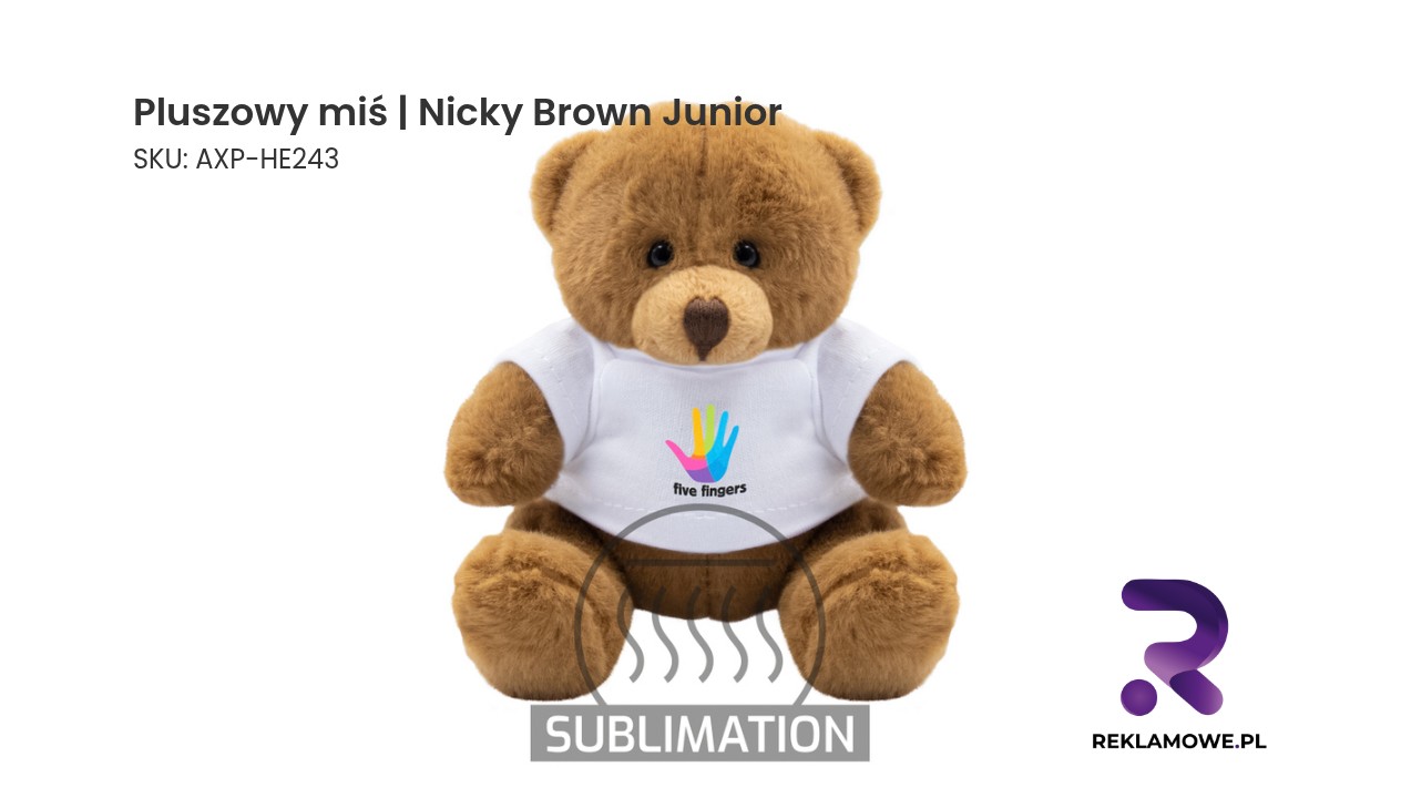 Pluszowy miś | Nicky Brown Junior Pluszowy miś Nicky Brown Junior - miękka przytulanka dla dzieci