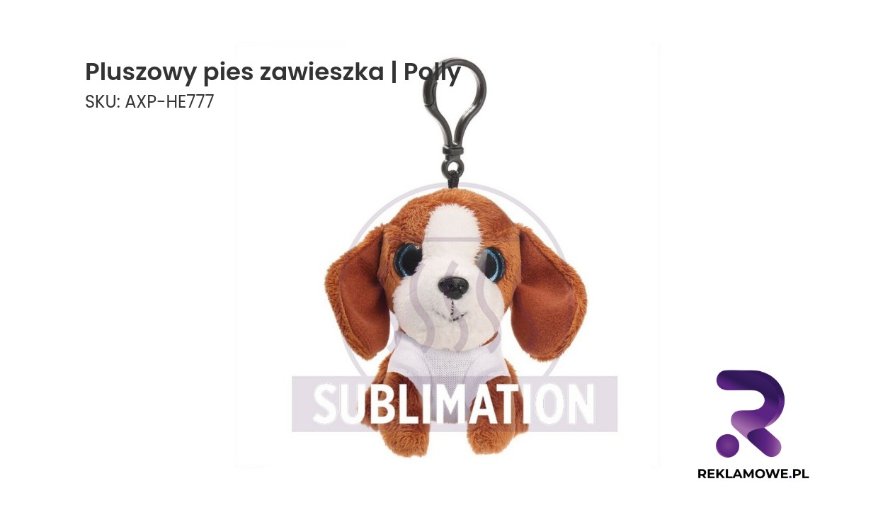 Pluszowy pies zawieszka Polly - miękka przytulanka dla dziecka