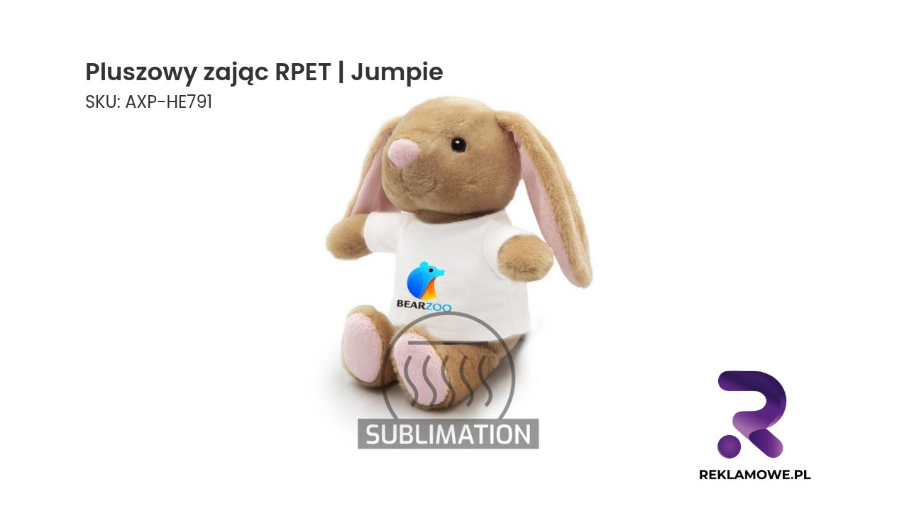 Pluszowy zając RPET | Jumpie Pluszowy zając RPET Jumpie w naturalnej pozie